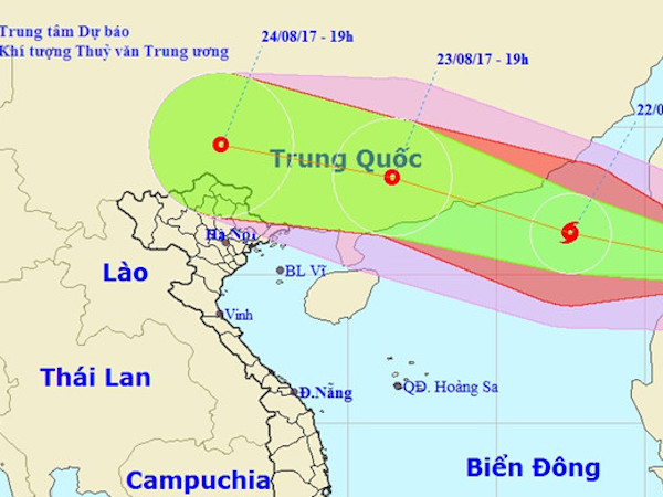 Bão Hato tăng tốc và mạnh lên, có thể đi vào đất liền Bắc Bộ