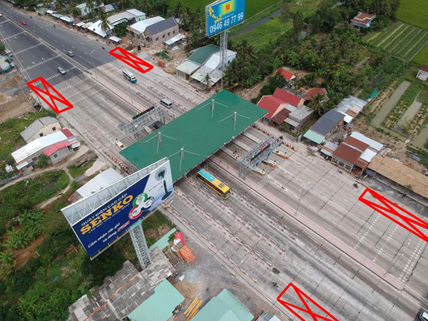 Trạm Cai Lậy dành làn chờ cho tài xế đưa tiền lẻ