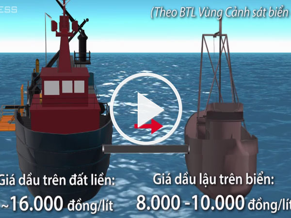 Video: Kiếm lời hàng trăm tỷ mỗi năm từ buôn lậu xăng dầu trên biển