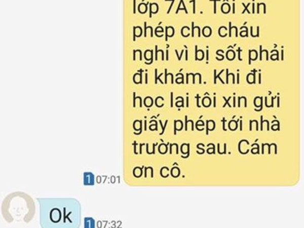Giáo viên nhắn tin “OK” trả lời phụ huynh gây tranh cãi