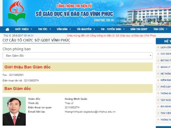 Ủy ban Kiểm tra Tỉnh ủy Vĩnh Phúc vào cuộc vụ 38/45 công chức Sở Giáo dục là lãnh đạo