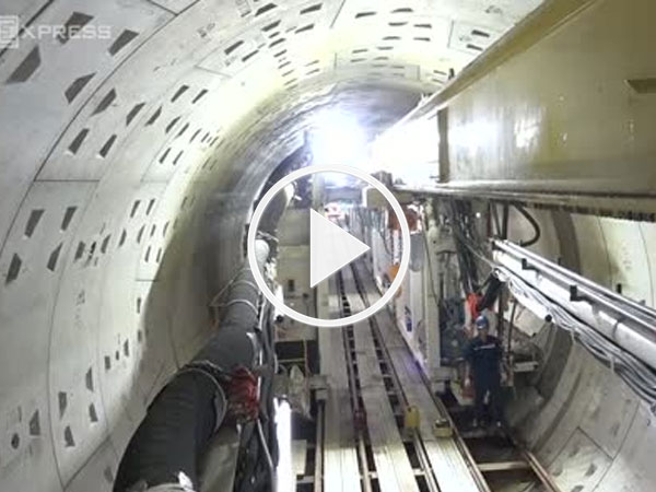 Video: Hầm ngầm metro Sài Gòn dần thành hình sau 90 ngày thi công