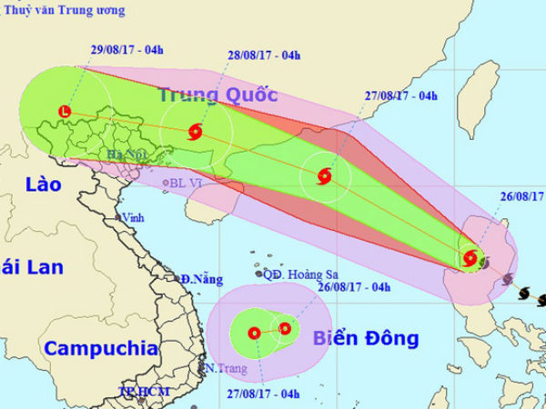 Hình thành cơn bão số 7 trên Biển Đông