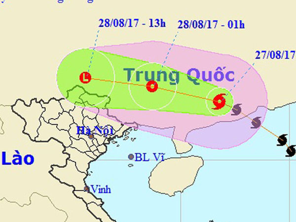 Bão số 7 đổ bộ Trung Quốc, miền Bắc sắp có mưa lớn
