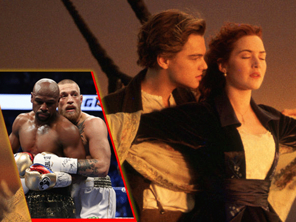 Khoảnh khắc Mayweather và McGregor khiến nhiều người liên tưởng đến cảnh phim Titanic