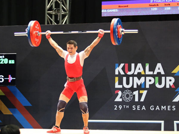 Thạch Kim Tuấn đoạt HC vàng cử tạ SEA Games