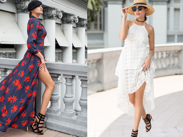 Võ Hoàng Yến khoe chân dài với đầm bay bổng