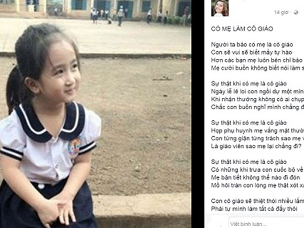 Xúc động bài thơ "Có mẹ làm cô giáo" gửi con trước ngày tựu trường
