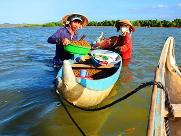 Nghề độc: “Chồng cào, vợ đãi”... kiếm nửa triệu dưới đáy sông