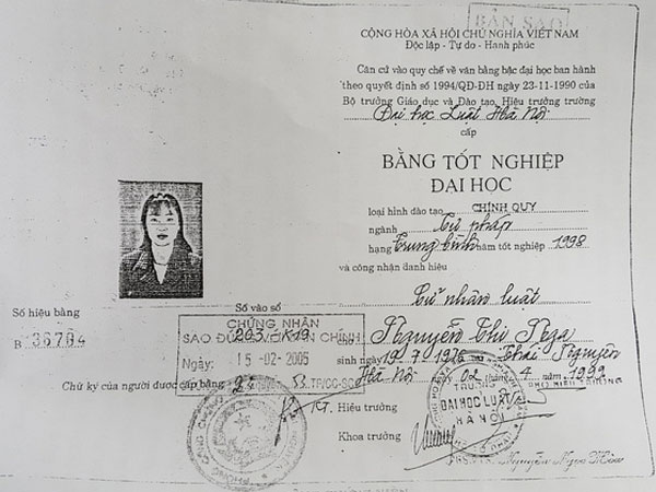 TAND thành phố Thái Nguyên đình chỉ xét xử với thẩm phán dùng bằng giả