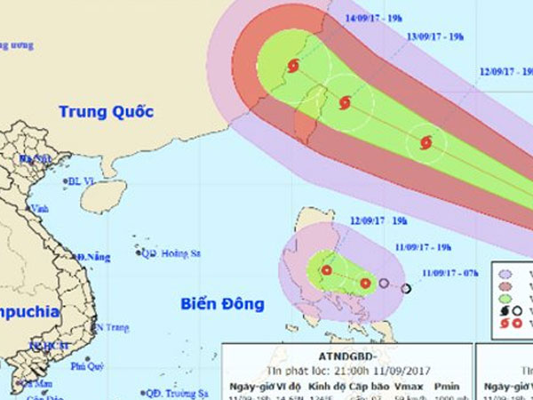Thời tiết 12/9: Siêu bão cùng áp thấp hoạt động sát biển Đông