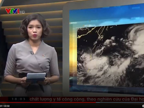 VTV đăng hình những đoạn lạ trên Biển Đông trong bản tin thời tiết