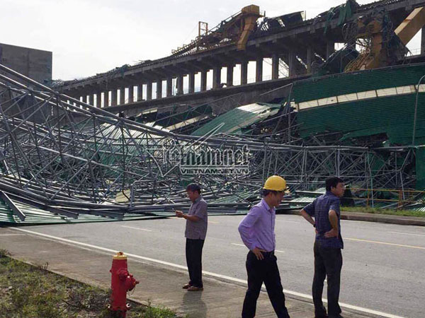 Siêu bão đánh sập kho than nhà máy nhiệt điện Formosa