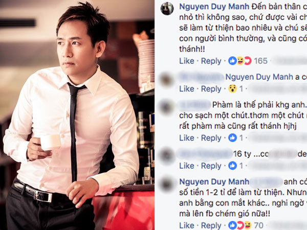 Duy Mạnh "gây bão" khi phát ngôn: "Đồng bào miền Trung ăn mì gói, nhà từ thiện thì sắm xe đẹp nhà to"