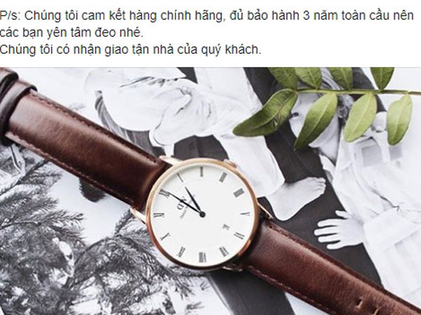 Bán đồng hồ, nước hoa bằng lòng thương của người mua trên Facebook