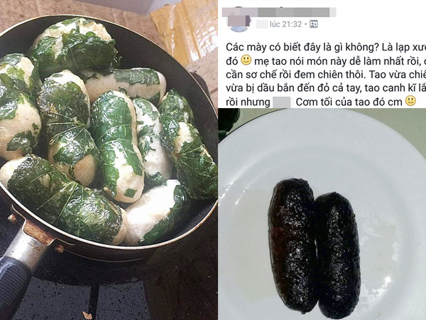 Trưa nay bạn ăn gì thế, có phải "thảm họa" chả cá rách bươm, lạp xường đen cháy như thế này không?