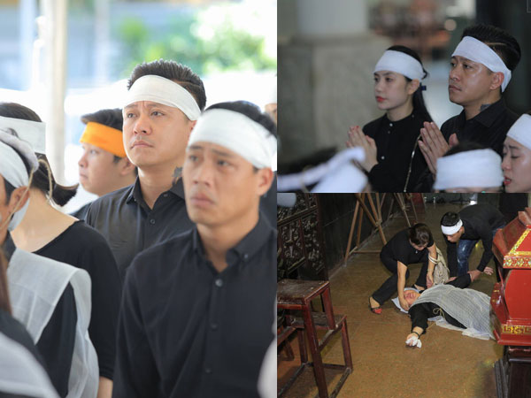 Mẹ Tuấn Hưng khóc ngất trong tang lễ bố