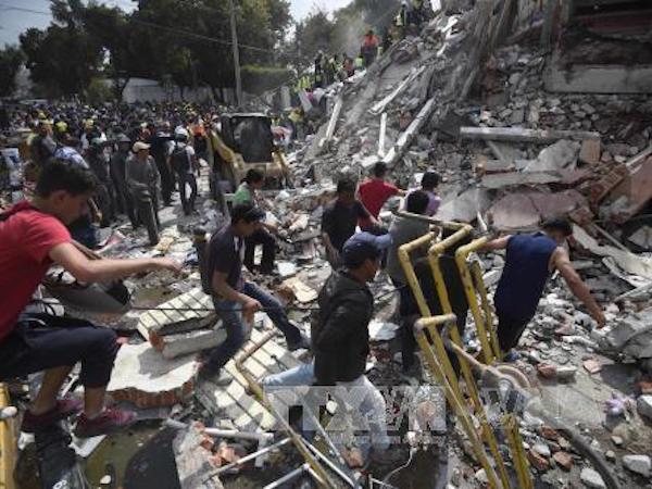 Số người chết trong động đất 7,1 độ Richter ở Mexico tăng lên 248