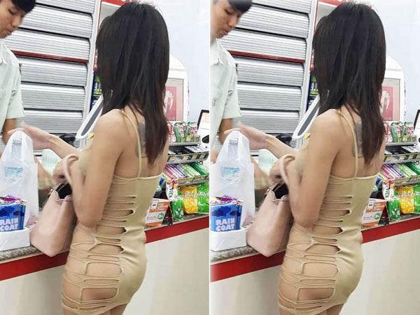 Choáng váng vì cô gái mặc chiếc váy lộ vòng 3 "hết thuốc chữa"