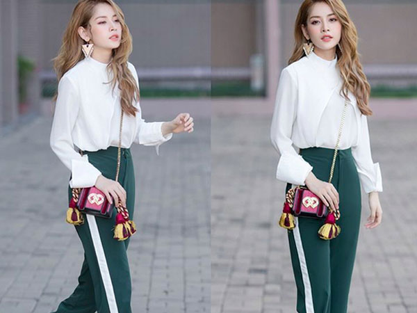 Hot trend quần kẻ sọc xẻ tà dành cho nàng cá tính