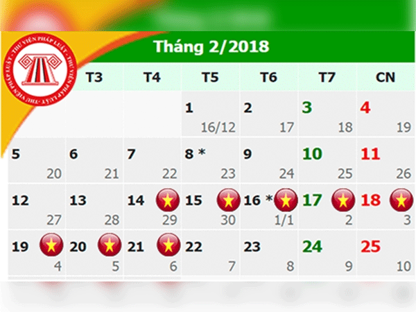 Người lao động được nghỉ Tết Mậu Tuất 7 ngày