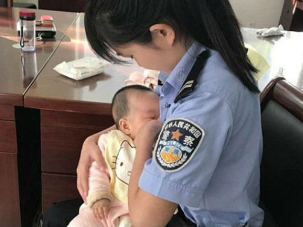 Nữ cảnh sát trẻ cho con của bị cáo bú khi tòa đang xử, bị cáo bật khóc hối hận