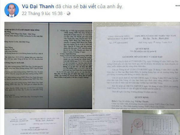 Phó hiệu trưởng "kêu cứu" trên Facebook, Sở bắt gỡ bài