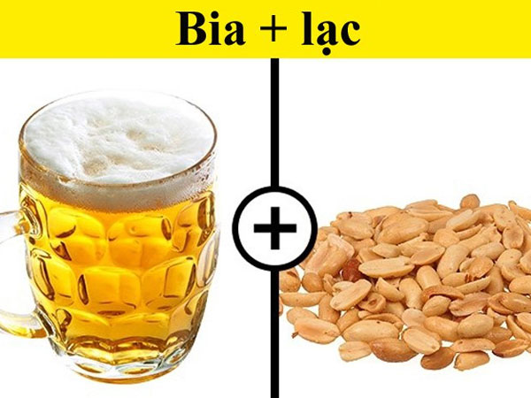 Uống bia với lạc gây hại sức khỏe?