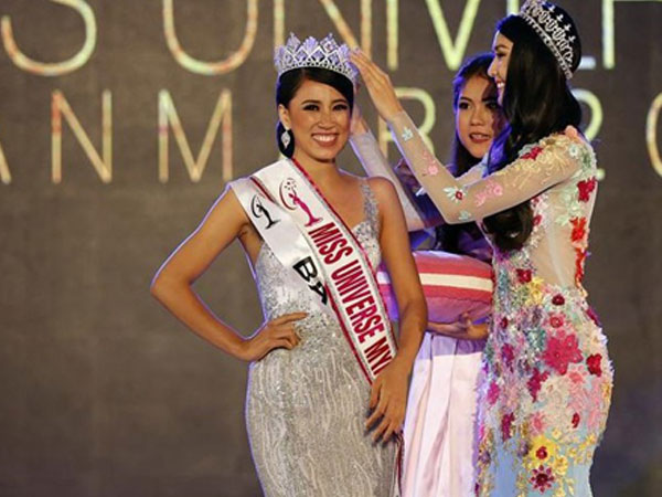 Cô gái 1,68 m đăng quang Hoa hậu Hoàn vũ Myanmar