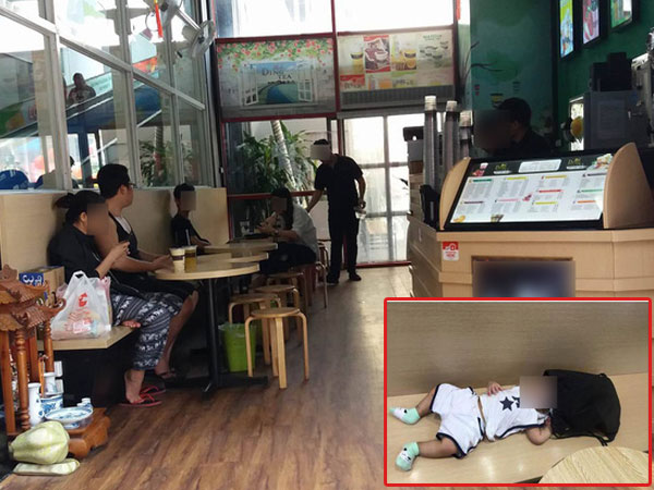 Hà Nội: Bé trai được mẹ đưa vào cửa hàng uống nước bị nhân viên chụp trộm tung lên mạng để câu like