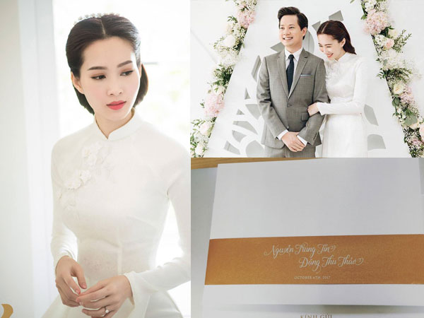 Hé lộ thiệp cưới giản dị của cặp đôi Hoa hậu Đặng Thu Thảo và doanh nhân Trung Tín