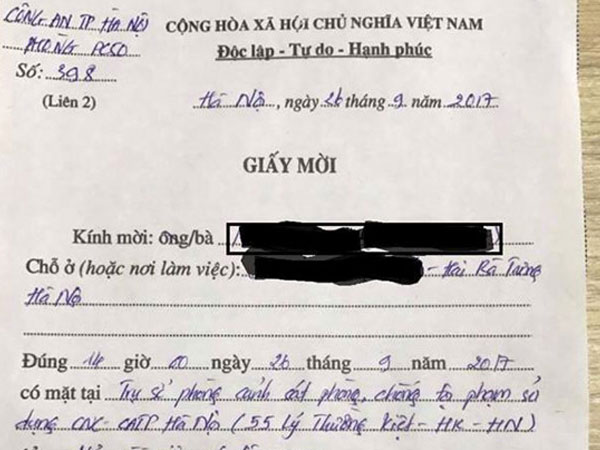 Nhận giấy mời từ cơ quan điều tra, bạn có phải đến?