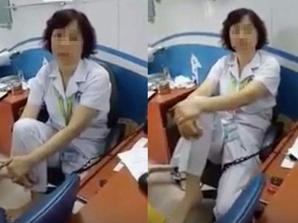 Quyết định kỷ luật nữ tiến sĩ BV Mắt gác chân lên ghế