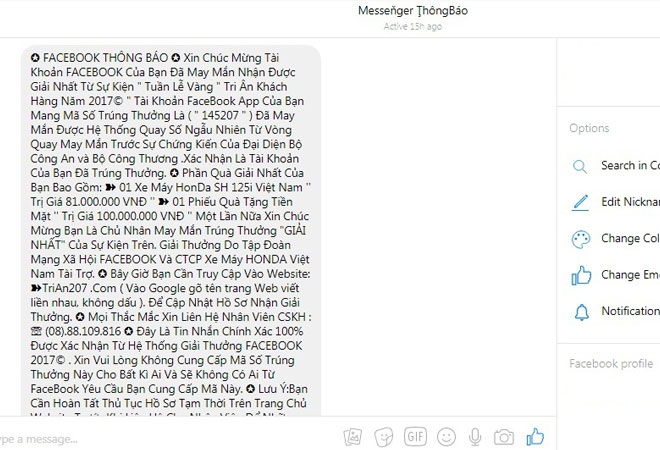 Lật tẩy thủ đoạn lừa đảo trúng thưởng "khủng" qua Facebook