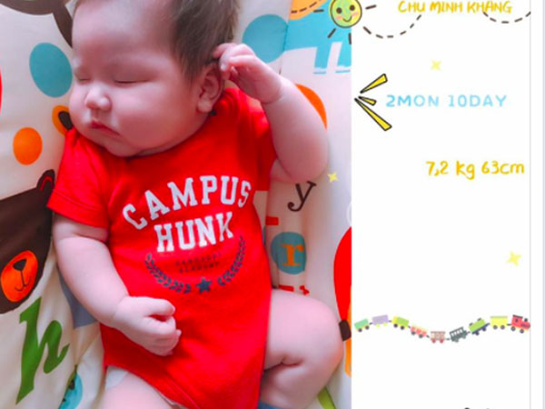 Tâm Tít lần đầu khoe cậu quý tử thứ hai vô cùng bụ bẫm, đáng yêu