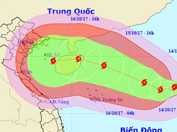 Sức gió của bão số 11 có thể mạnh tới 150 km/h