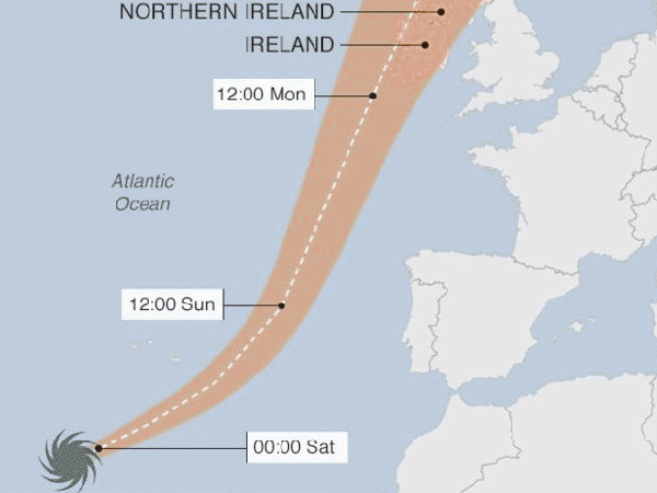 Anh, Ireland chuẩn bị đón siêu bão mạnh nhất gần 60 năm