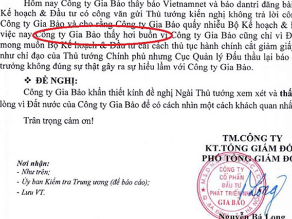 Bị tố "quấy nhiễu", Công ty Gia Bảo than "bị hiểu nhầm và thấy hơi buồn"