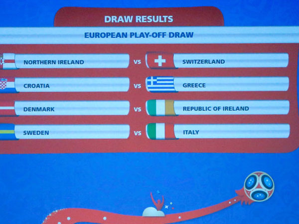 Thụy Điển quyết đấu với Ý ở vòng play-off World Cup 2018