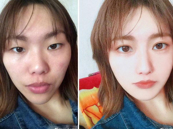 Sốc lên tận óc với gương mặt thật của gái xinh trên mạng