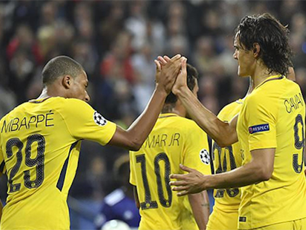 Tam tấu CMN rực sáng, PSG đại thắng Anderlecht