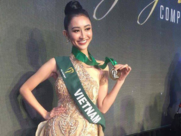 Hà Thu giành huy chương thứ ba tại Hoa hậu Trái Đất
