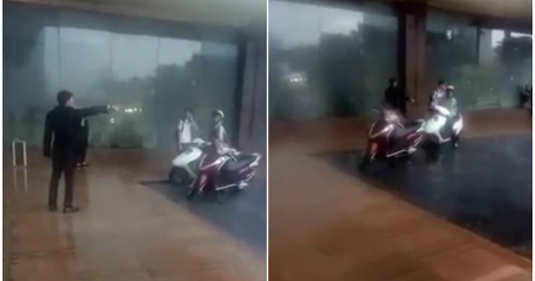 Hà Nội: Giữa cơn mưa giông khủng khiếp, người đàn ông cố tình xua đuổi 2 mẹ con rời khỏi sảnh TTTM khiến nhiều người bức xúc