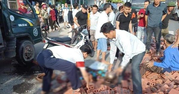 Va chạm với xe chở gạch, vợ tử vong người chồng bị thương nặng
