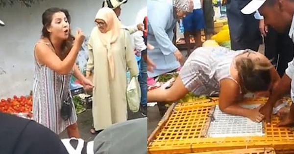 Nữ du khách bị chỉ trích vì cắn tay và mắng chửi người bán hàng ở chợ, nằng nặc đòi thả tự do cho gà
