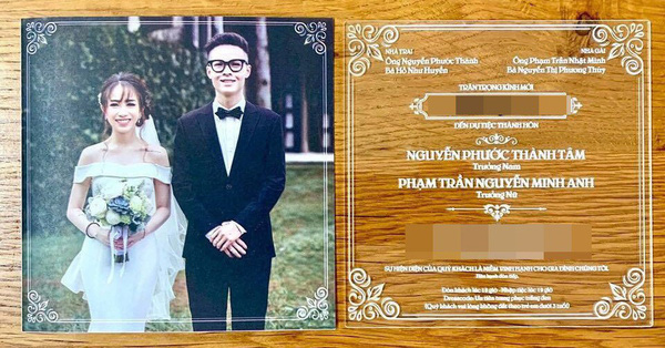 Hé lộ thiệp cưới thiết kế độc đáo và loạt quy định khắt khe trong đám cưới của con gái đại gia Minh Nhựa