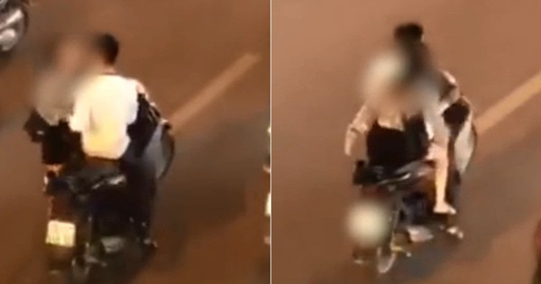 Clip: Đôi nam nữ gây bức xúc khi không đội mũ bảo hiểm, dừng xe máy giữa đường phố để... cãi nhau