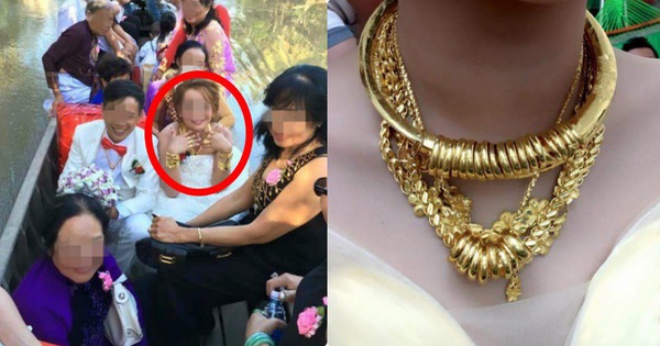 Cô dâu đeo vàng nặng trĩu ngày cưới khiến dân mạng trầm trồ, hoa mắt vì đếm hộ